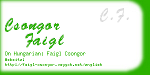 csongor faigl business card